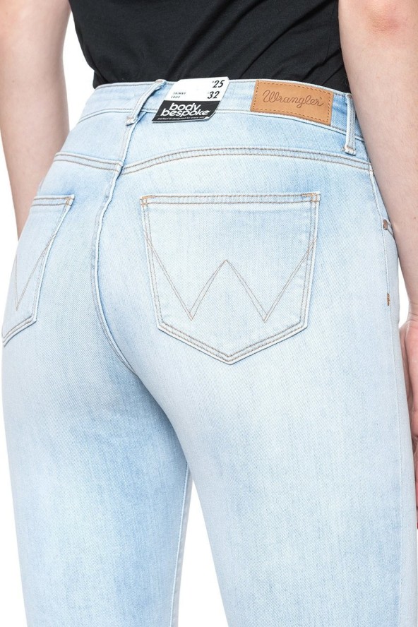 WRANGLER SKINNY CROP CRYSTAL BLUES W28MGU28B 112128456