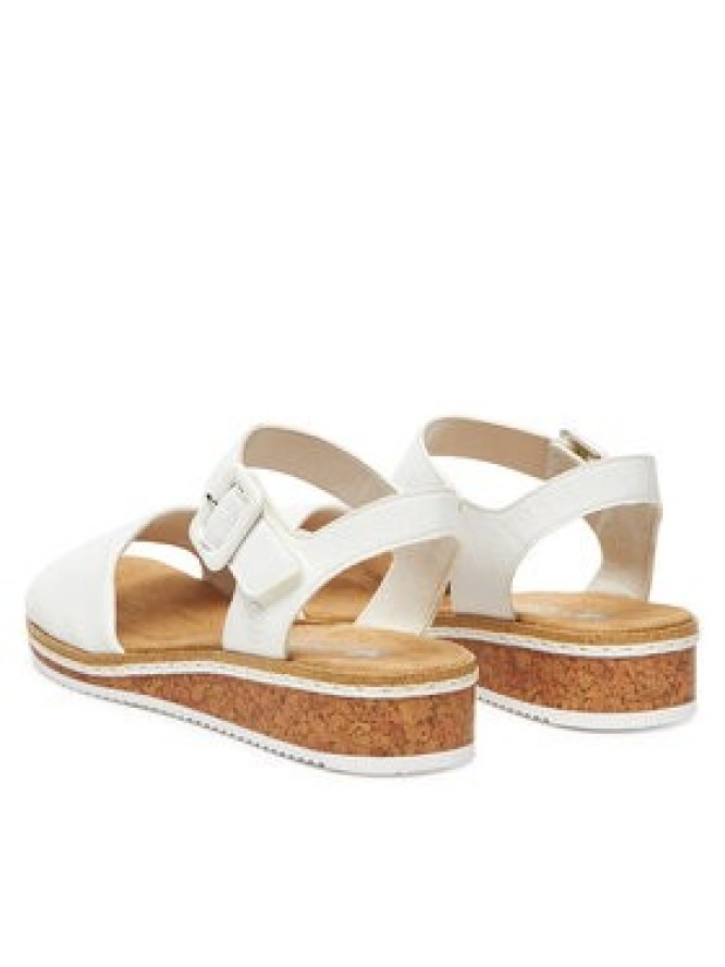 Rieker Sandały V3691-80 Biały