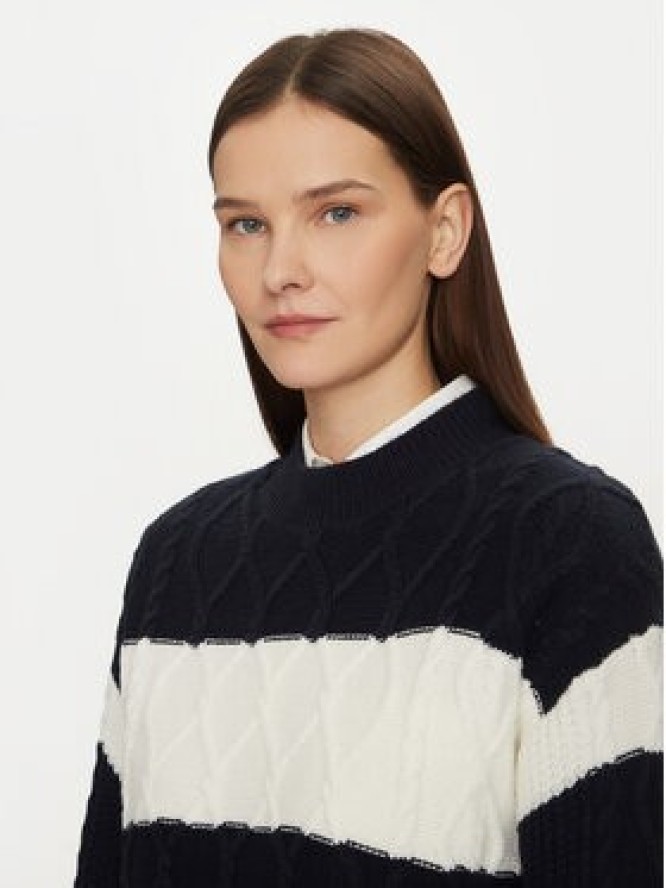 U.S. Polo Assn. Sweter WUP1175 Granatowy Relaxed Fit