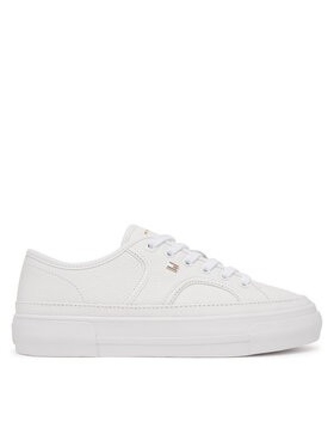 Tommy Hilfiger Sneakersy Platform Vulc Piping Ltr FW0FW09393 Biały