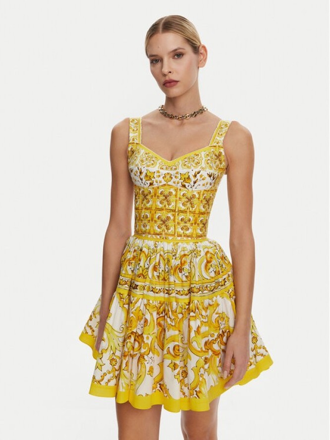 Dolce&Gabbana Top F7W98T HH5EA Żółty Regular Fit