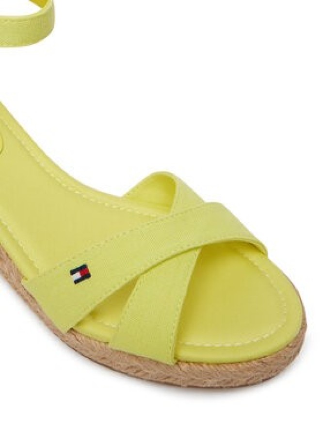 Tommy Hilfiger Espadryle Hemp Crossover Strap Wedge Espadrilles FW0FW09332 Zielony