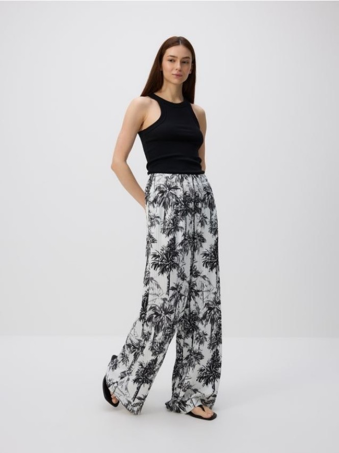 Wzorzyste spodnie - wielobarwny