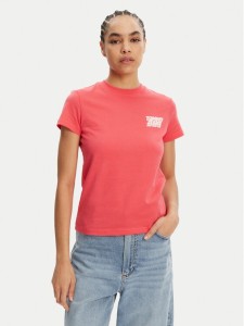 Tommy Jeans T-Shirt Bubble DW0DW21338 Różowy Regular Fit