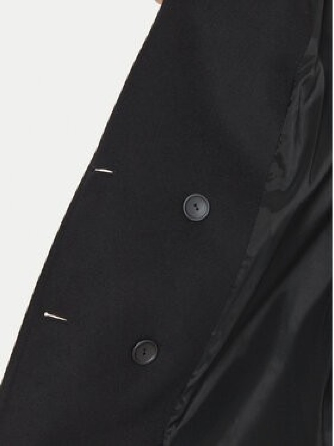 TWINSET Płaszcz wełniany 242TT2203 Czarny Loose Fit