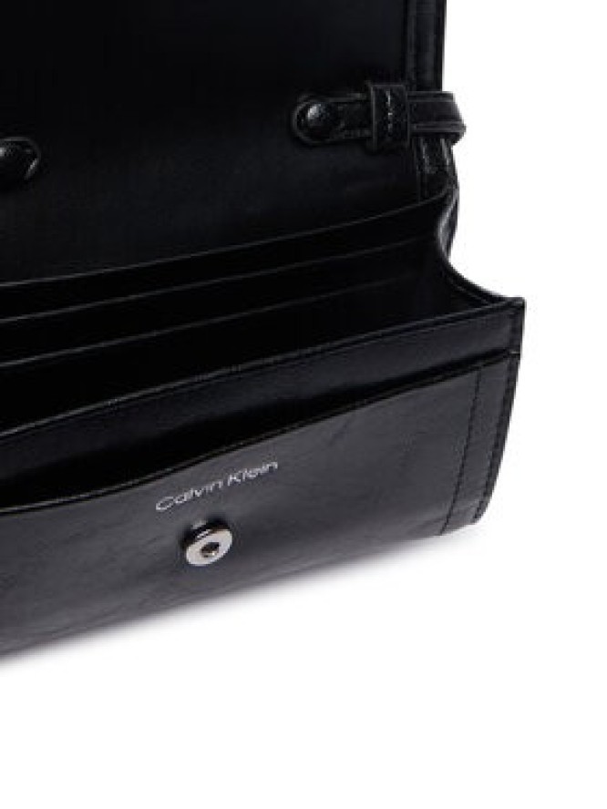 Calvin Klein Torebka Emblem Wallet On Strap LV04F1218G Czarny