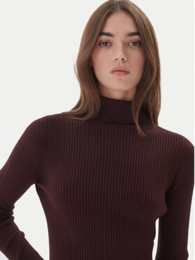 Kontatto Sukienka dzianinowa 3M0827C Brązowy Slim Fit
