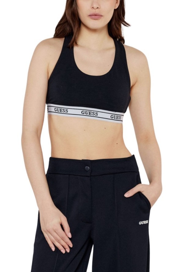 GUESS Czarny damski top sportowy Aline, Rozmiar M