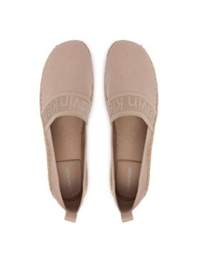 Calvin Klein Espadryle Logo Webbing HW0HW02934 Beżowy