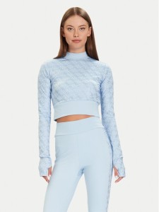 Guess Bluzka W5BP48 K7182 Błękitny Slim Fit