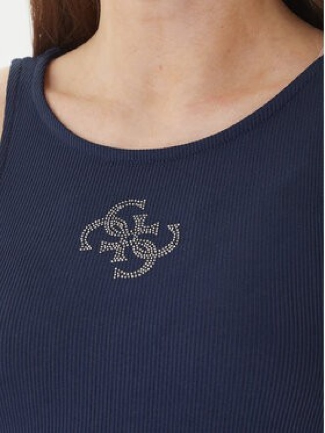 Guess Top W6RP39 KD092 Granatowy Regular Fit