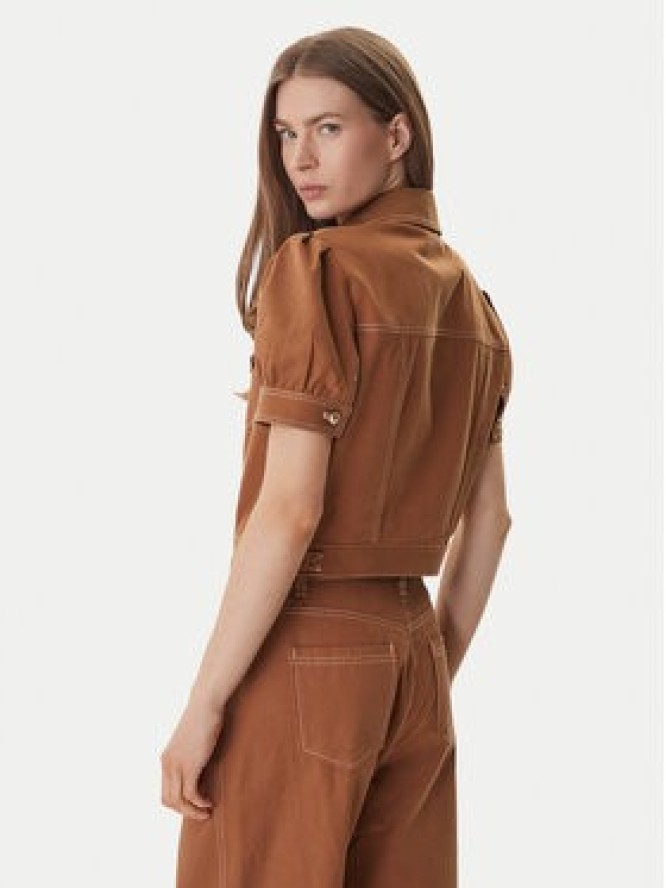 Guess Kurtka jeansowa W6GL08 W1804 Brązowy Regular Fit