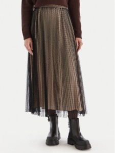 TWINSET Spódnica midi 252TT2023 Czarny Regular Fit