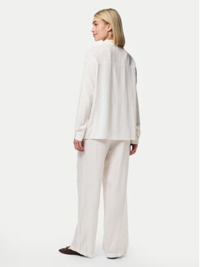 Pieces Spodnie materiałowe Pia 17149314 Biały Wide Leg