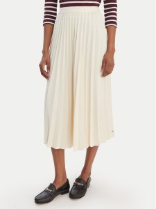 Tommy Hilfiger Spódnica plisowana WW0WW48538 Écru Regular Fit