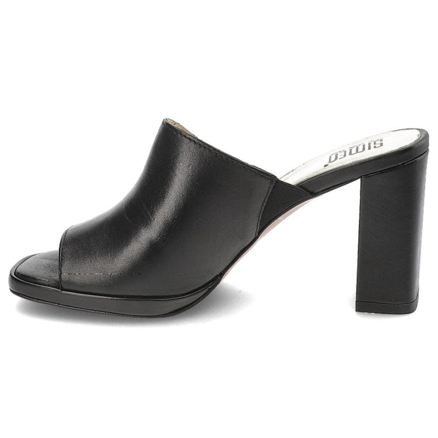 Czarne Klapki Simen Modne Obuwie Damskie