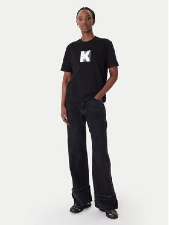 Karl Lagerfeld Jeans T-Shirt B1W17055 Czarny Relaxed Fit