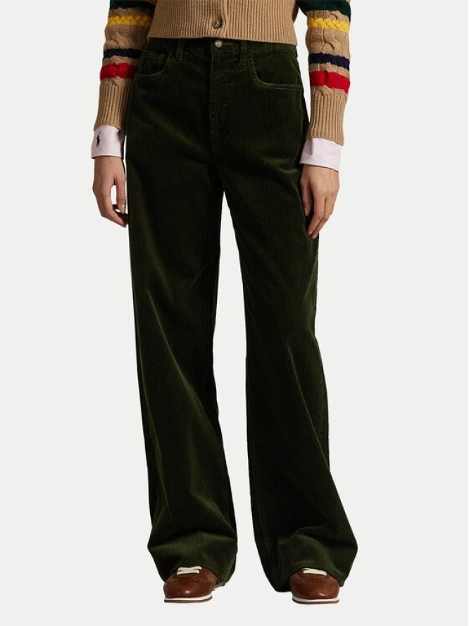 Polo Ralph Lauren Spodnie materiałowe 211A87463001 Zielony Wide Leg