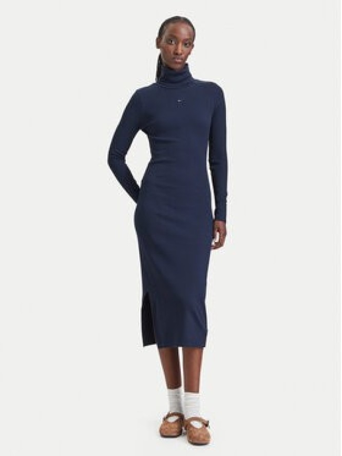 Tommy Jeans Sukienka dzianinowa Bodycon DW0DW23320 Granatowy Slim Fit