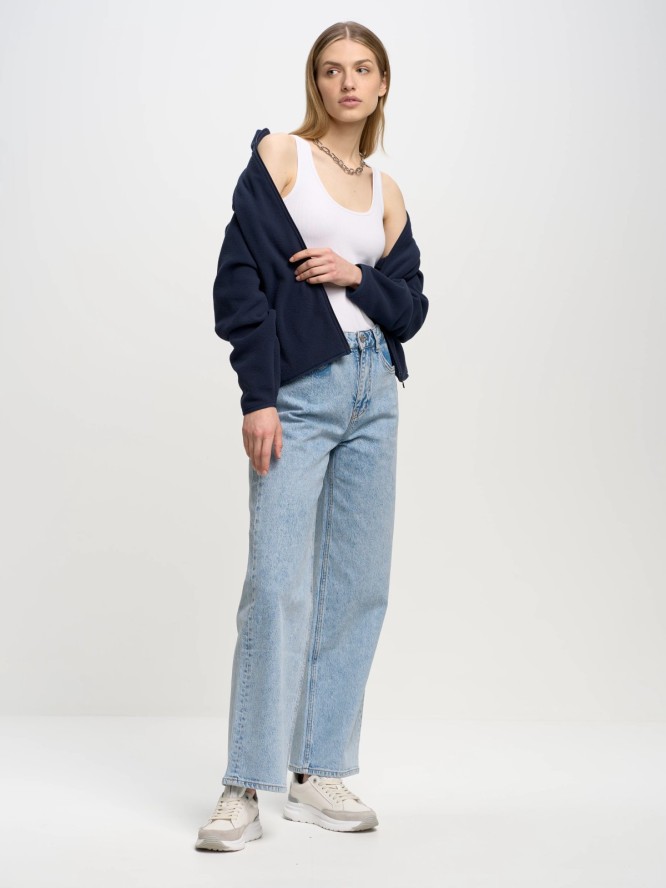 Bluza damska polarowa rozpinana granatowa Sherley 403