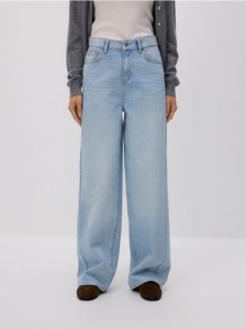 Jeansy wide leg - niebieski
