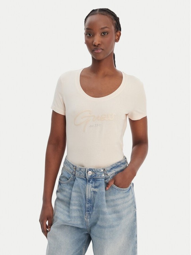 Guess T-Shirt W6GI14 K3033 Pomarańczowy Regular Fit