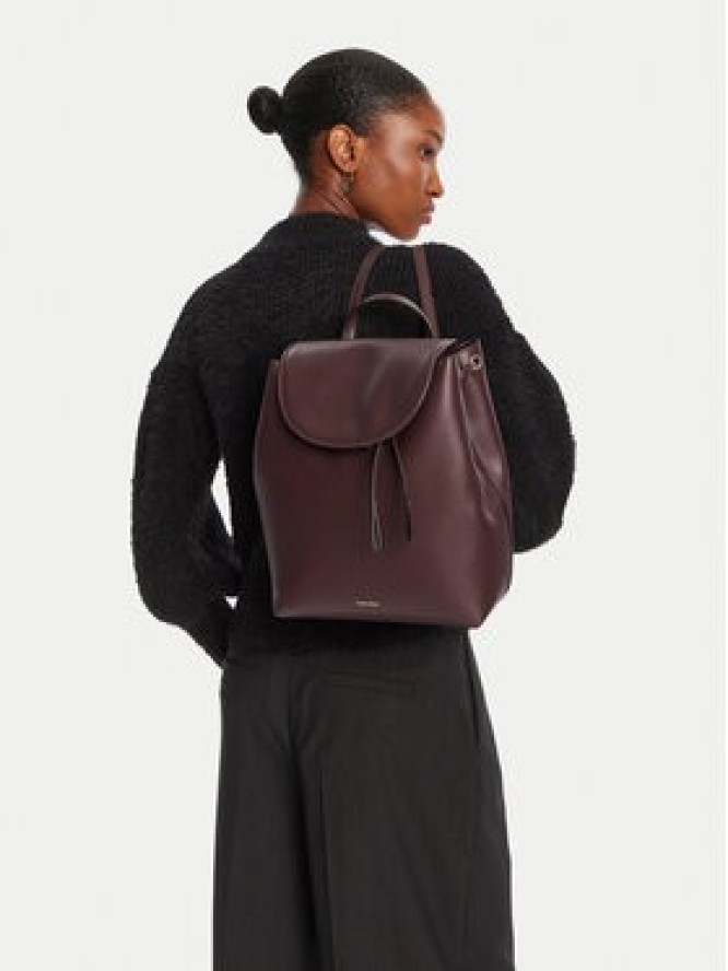 Calvin Klein Plecak Foil Logo Flap Backpack LV04F3297G Bordowy