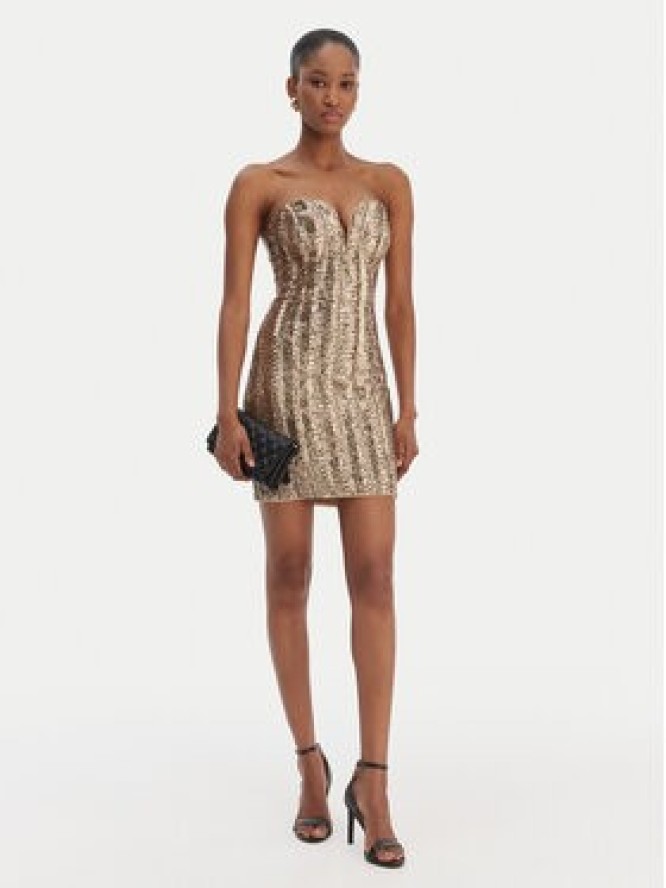 Marciano Guess Sukienka koktajlowa 6RGK00 6357A Złoty Slim Fit