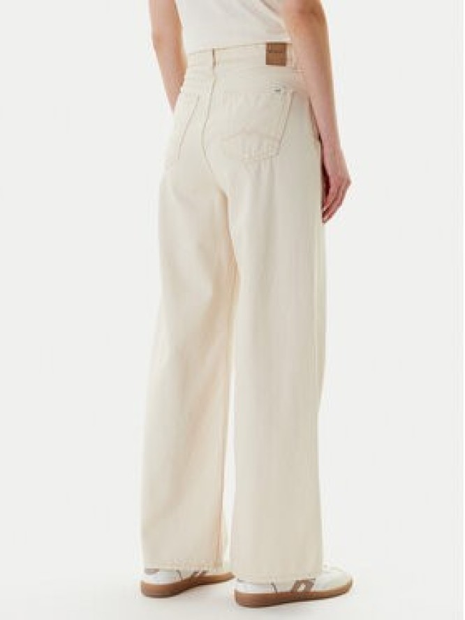 Mustang Jeansy Luise 1016209 Écru Wide Fit