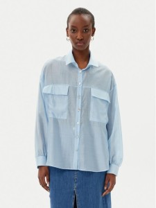 Rinascimento Koszula CFC0123656003 Błękitny Relaxed Fit