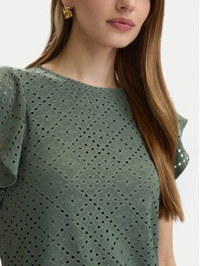 Vero Moda Bluzka Tassa 10286067 Zielony Loose Fit