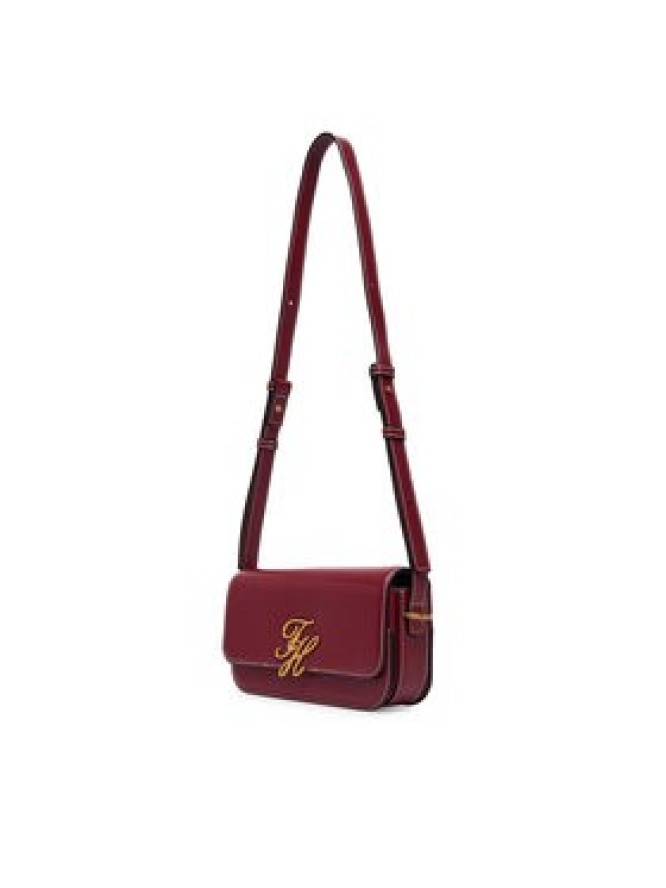 Tommy Hilfiger Torebka Th Script Flap Crossover AW0AW18399 Bordowy