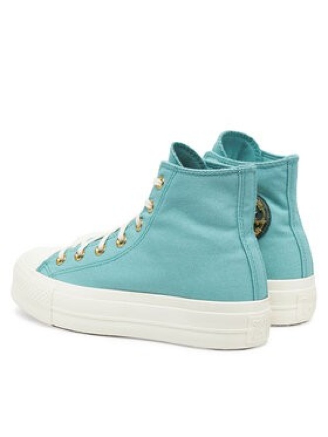 Converse Trampki Chuck Taylor All Star Lift Platform Gold A11495C Turkusowy