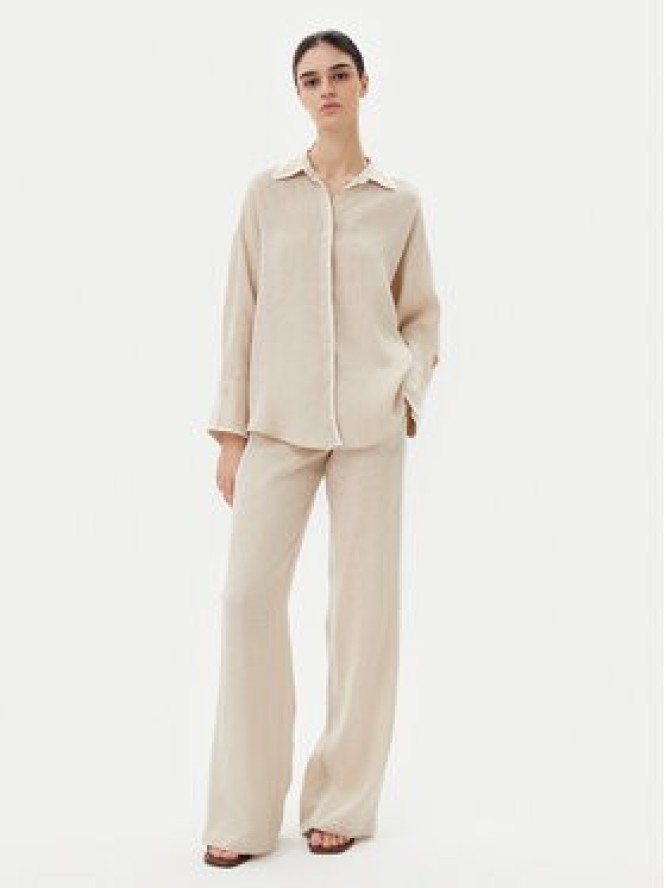 ICONA Koszula RP5LE003 Beżowy Relaxed Fit