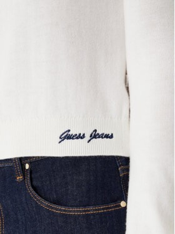 Guess Jeans Kardigan W5YR32 Z3HO2 Écru Regular Fit