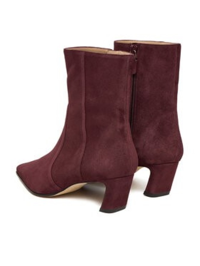 Stuart Weitzman Botki Stassi SM498 Bordowy