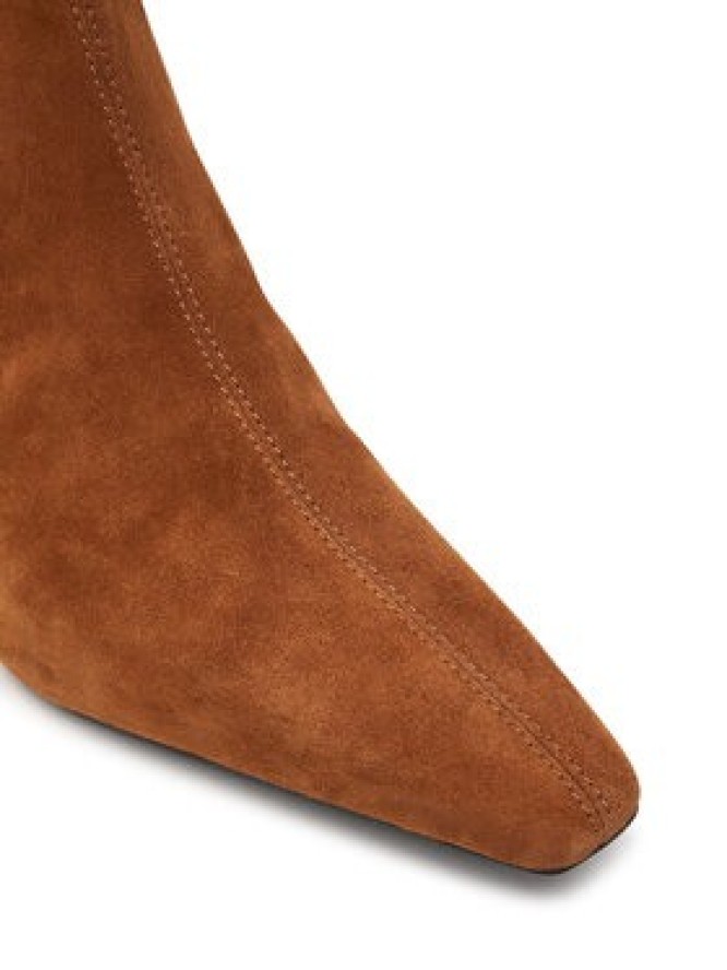 Tommy Hilfiger Botki Kitten Heel Suede Ankle Boot FW0FW09670 Pomarańczowy