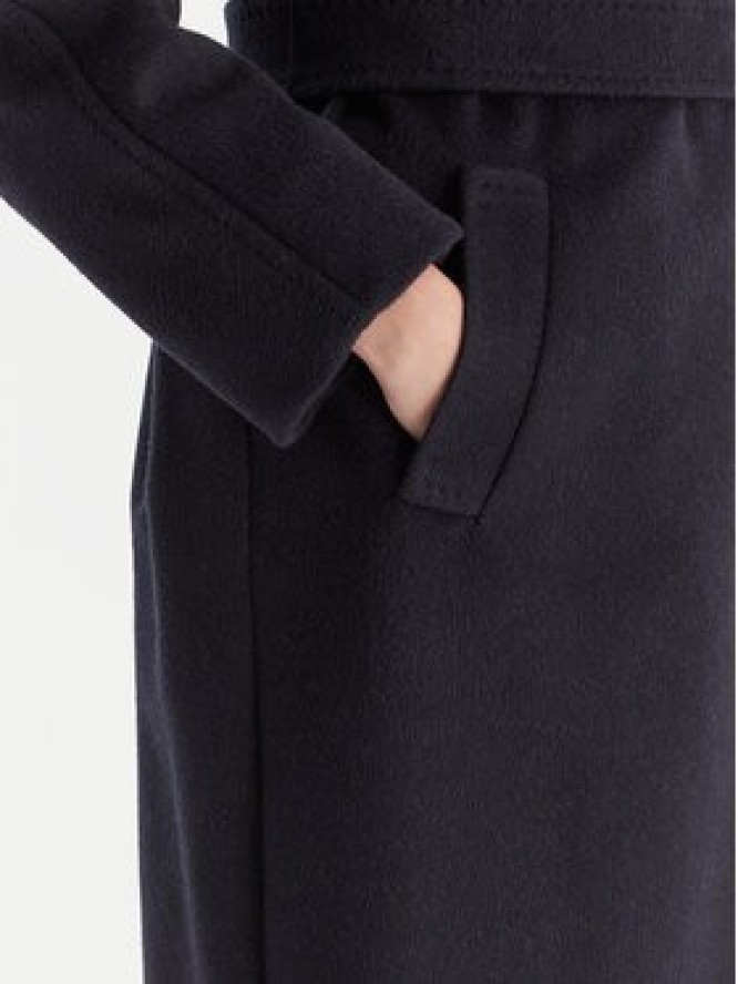 Weekend Max Mara Płaszcz wełniany Tempera 2525016082 Granatowy Regular Fit