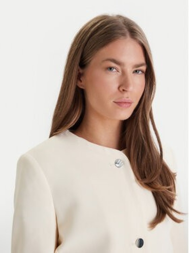 Calvin Klein Marynarka Lux Crepe Lady LV044F418G Żółty Regular Fit