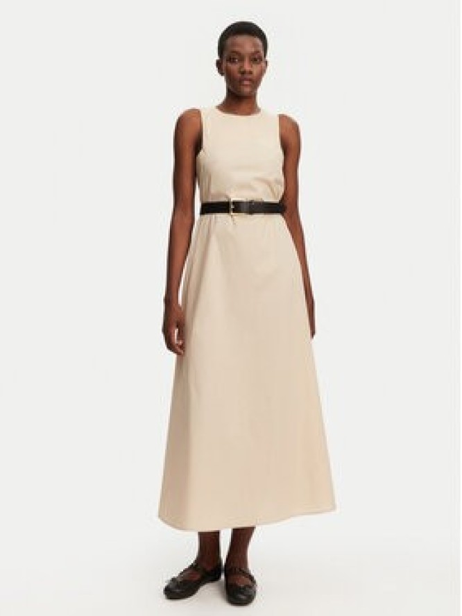 ViCOLO Sukienka codzienna TD0650 Beżowy Regular Fit