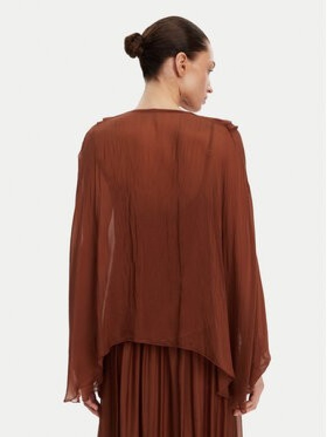 ViCOLO Bluzka TD0019 Brązowy Oversize
