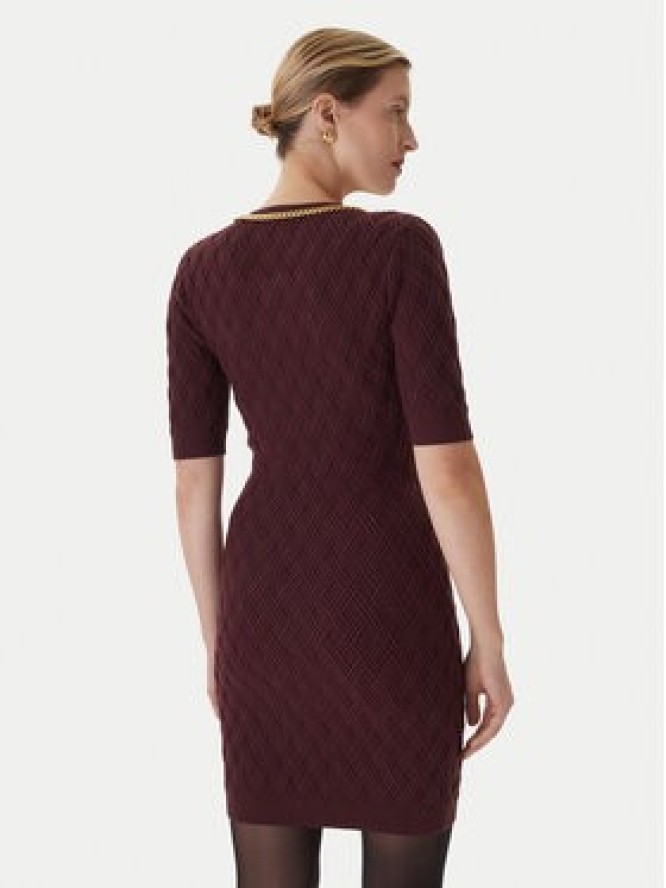 Elisabetta Franchi Sukienka koktajlowa AM-20B-56E2-V480 Bordowy Regular Fit