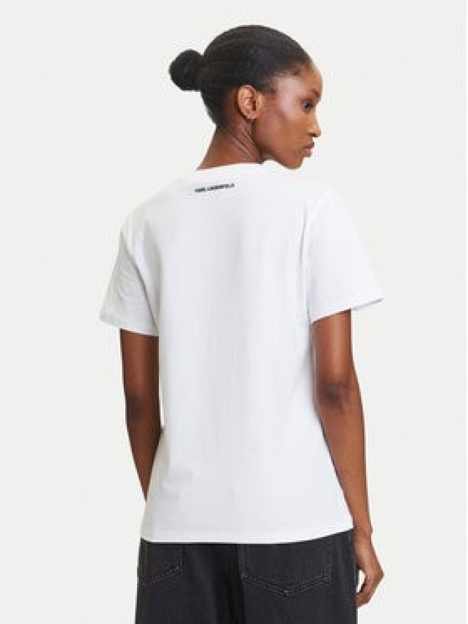 KARL LAGERFELD T-Shirt A3W17018 Biały Regular Fit