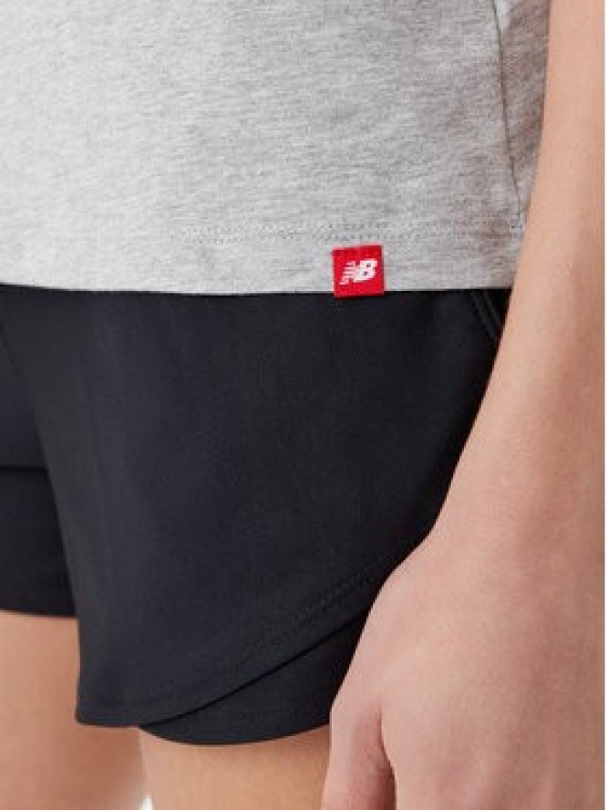 New Balance T-Shirt Essentials Stacked Logo Tee WT91546 Szary Athletic Fit