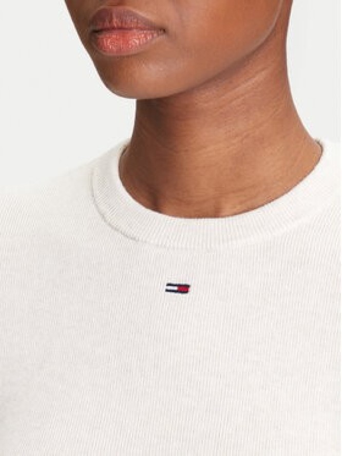 Tommy Jeans Sweter Essential DW0DW19336 Beżowy Regular Fit