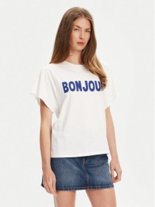 United Colors Of Benetton T-Shirt 3LNSD109Z Biały Relaxed Fit