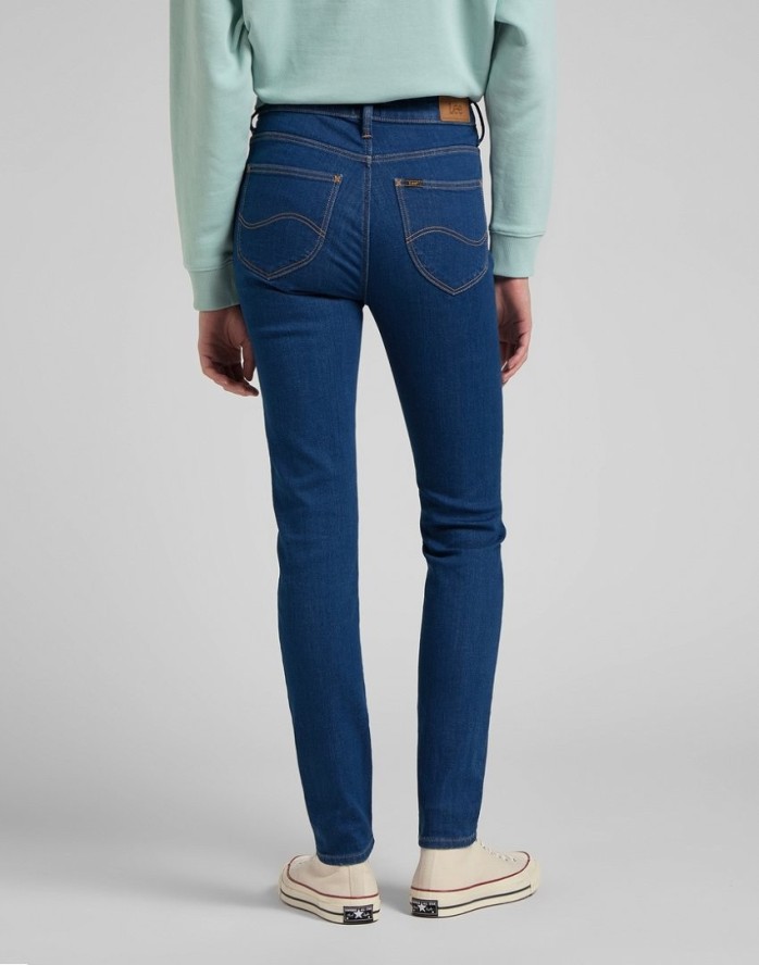 LEE SCARLETT HIGH DAMSKIE SDPONIE JEANSOWE JEANSY DARK ZURI L626OPOR 112145308