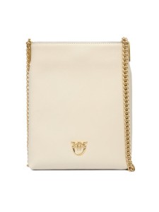 PINKO Torebka Flat Satchel AI 25-26 PCPL 105352 A0QO Écru