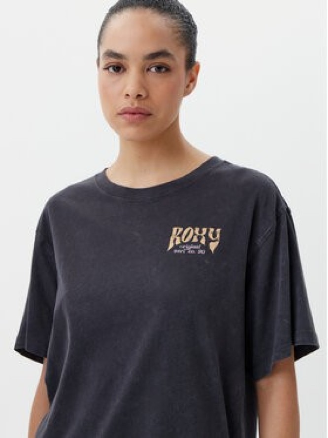 Roxy T-Shirt ERJZT05905 Szary Oversize