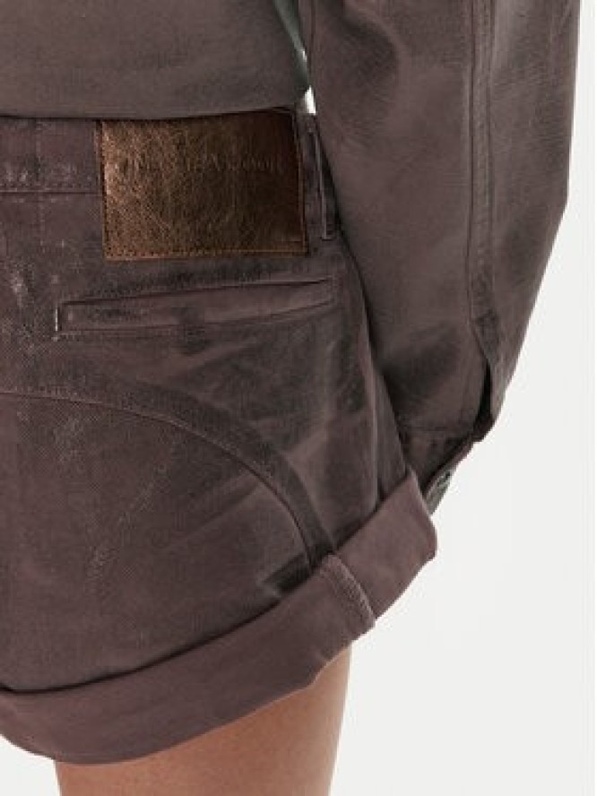 One Teaspoon Szorty jeansowe 26553 Brązowy Regular Fit